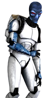 Bane, disguised as a clone trooper.