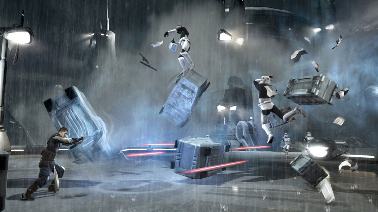 Starkiller fought his way through Timira City, killing many Imperial troops in his path.