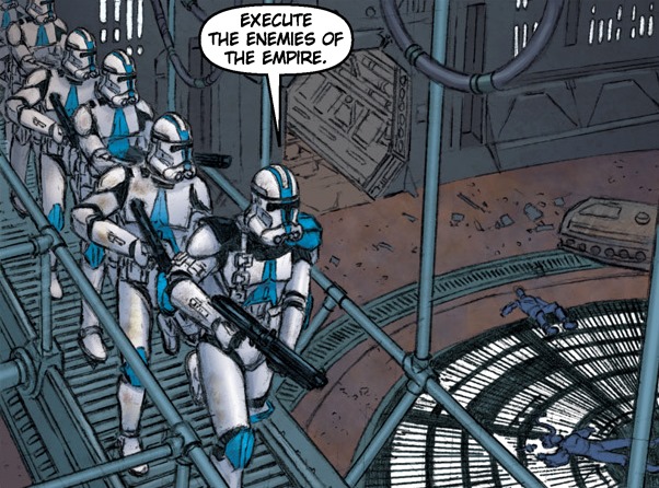 Bow and the rest of Appo's squad arrive to save Vader on Kessel.