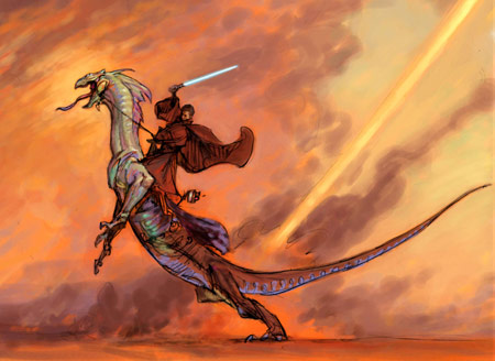 SF・ファンタジー・ホラー STAR WARS Boga with Obi-Wan Kenobi Hasbro Star Wars Episode 3 Boga With Obi Wan Action Figure