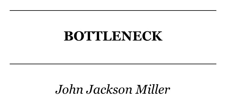 Bottleneck  (short story) appearance in Common Appearance