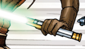 Satele Shan's green-bladed lightsaber appearance in Common Appearance