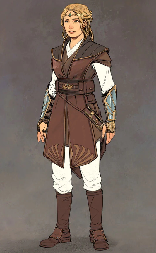 Avar Kriss, the "Hero of Hetzal," in her mission attire