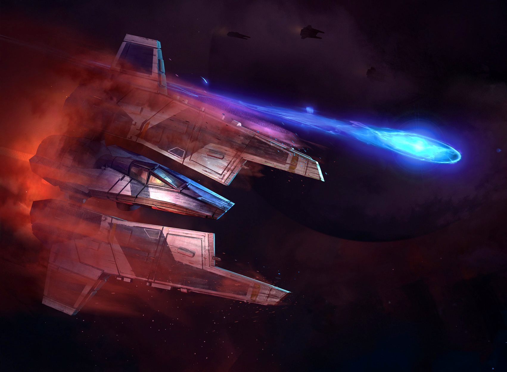 Skull Squadron consisted of nine Fang fighters.