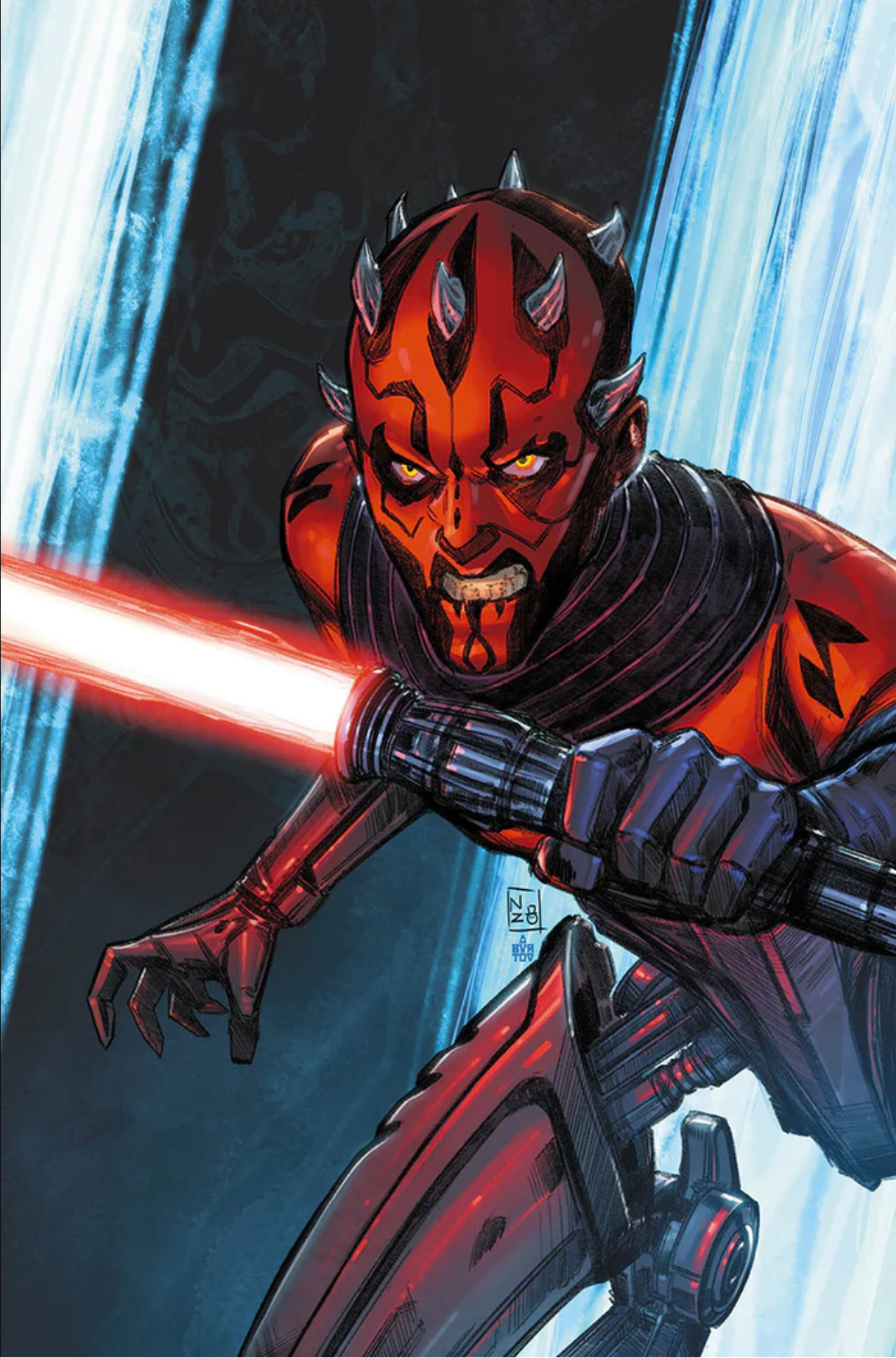 Maul returns with the functioning half of his formerly double-bladed lightsaber