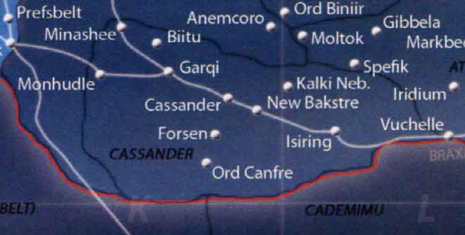 The Cassandran Worlds and their surrounding region