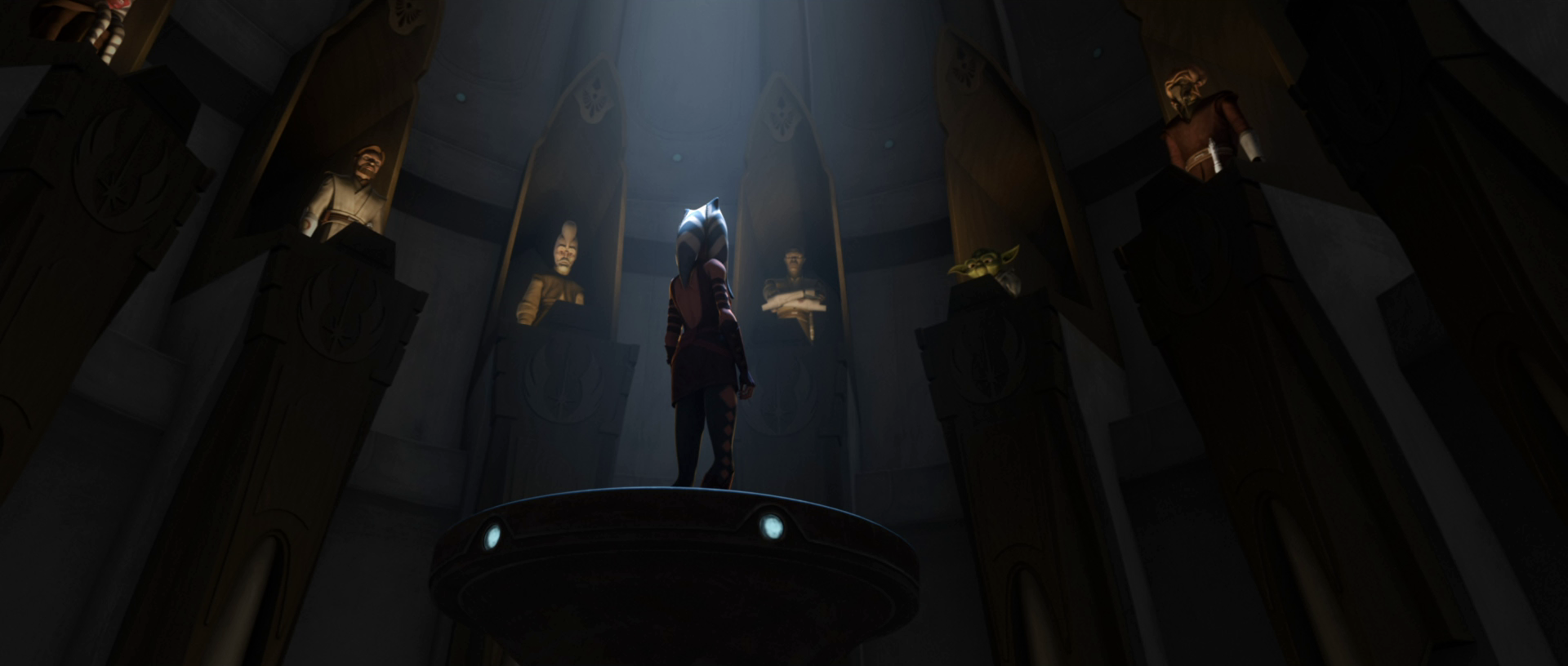 The High Council expelled Ahsoka Tano, who was accused of treason against the Galactic Republic.