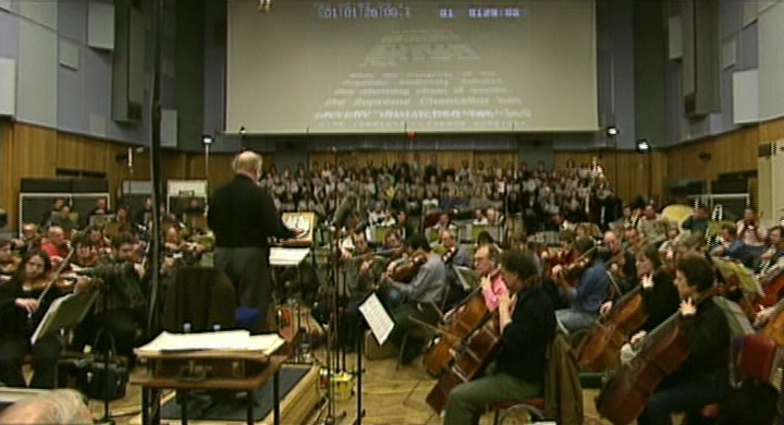 The London Symphony Orchestra performing the piece