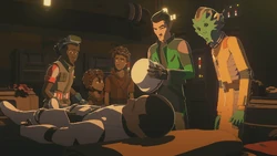 Xiono concocts a plan to infiltrate the First Order's ranks using stormtrooper armor.