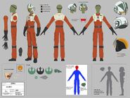 Norath Kev in a Resistance flight suit, Jim Moore[29]