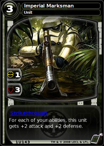 Imperial Marksman unit card