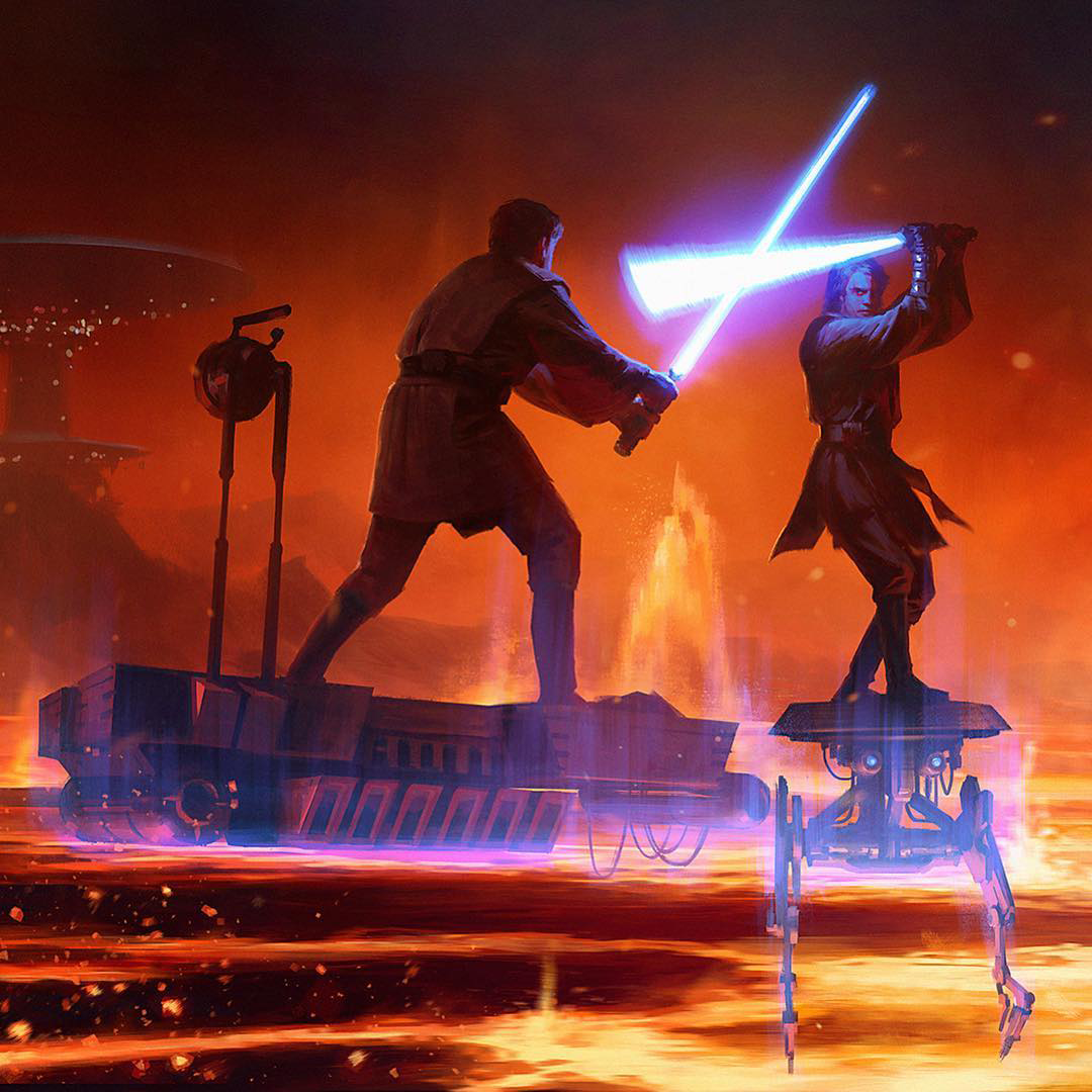 The duel on Mustafar tested Darth Vader's lightsaber skills against that of his former master, Obi-Wan Kenobi.