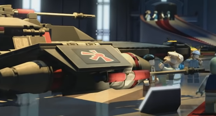 The E-wing first appeared in the current canon in LEGO Star Wars: The Freemaker Adventures.