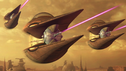 Nantex-class fighters fought in the First Battle of Geonosis.