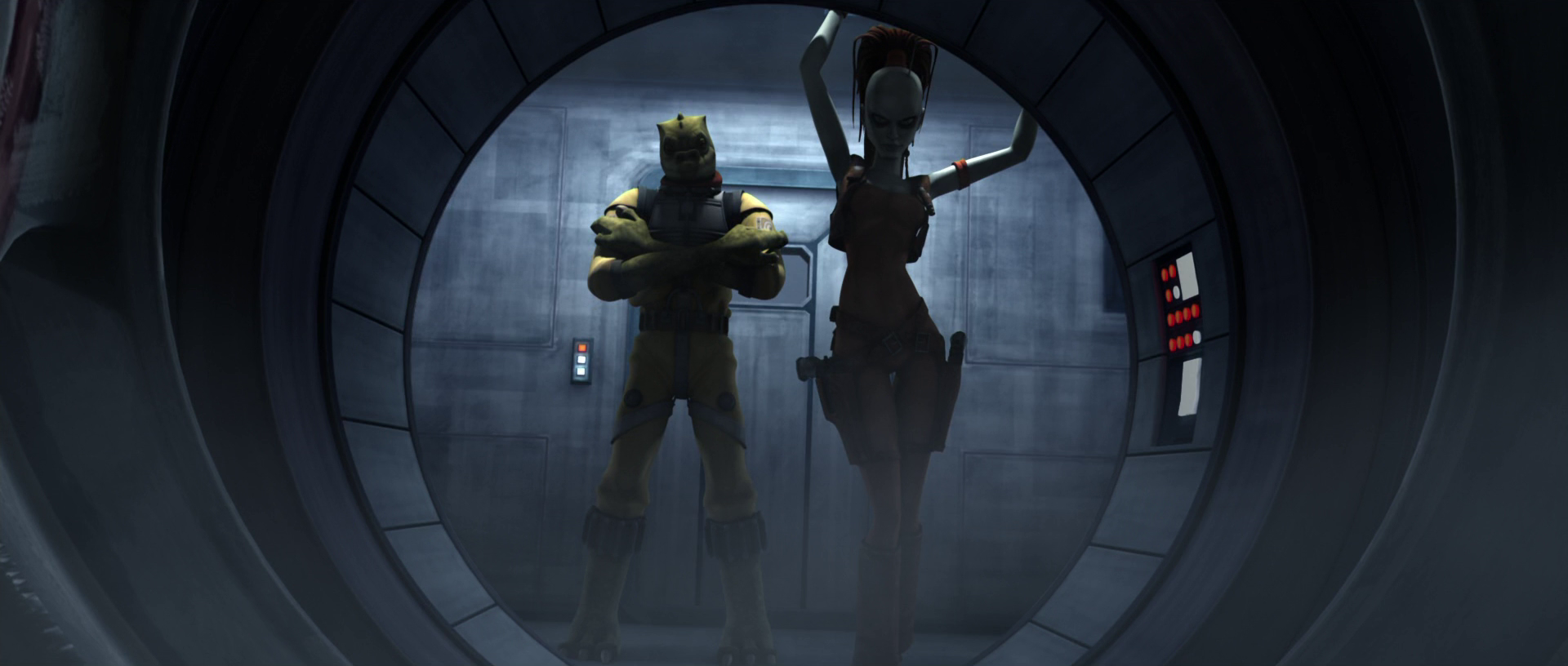 Bossk and Aurra Sing rescue Boba from his escape pod