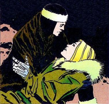 Frija dies in Luke Skywalker's arms.