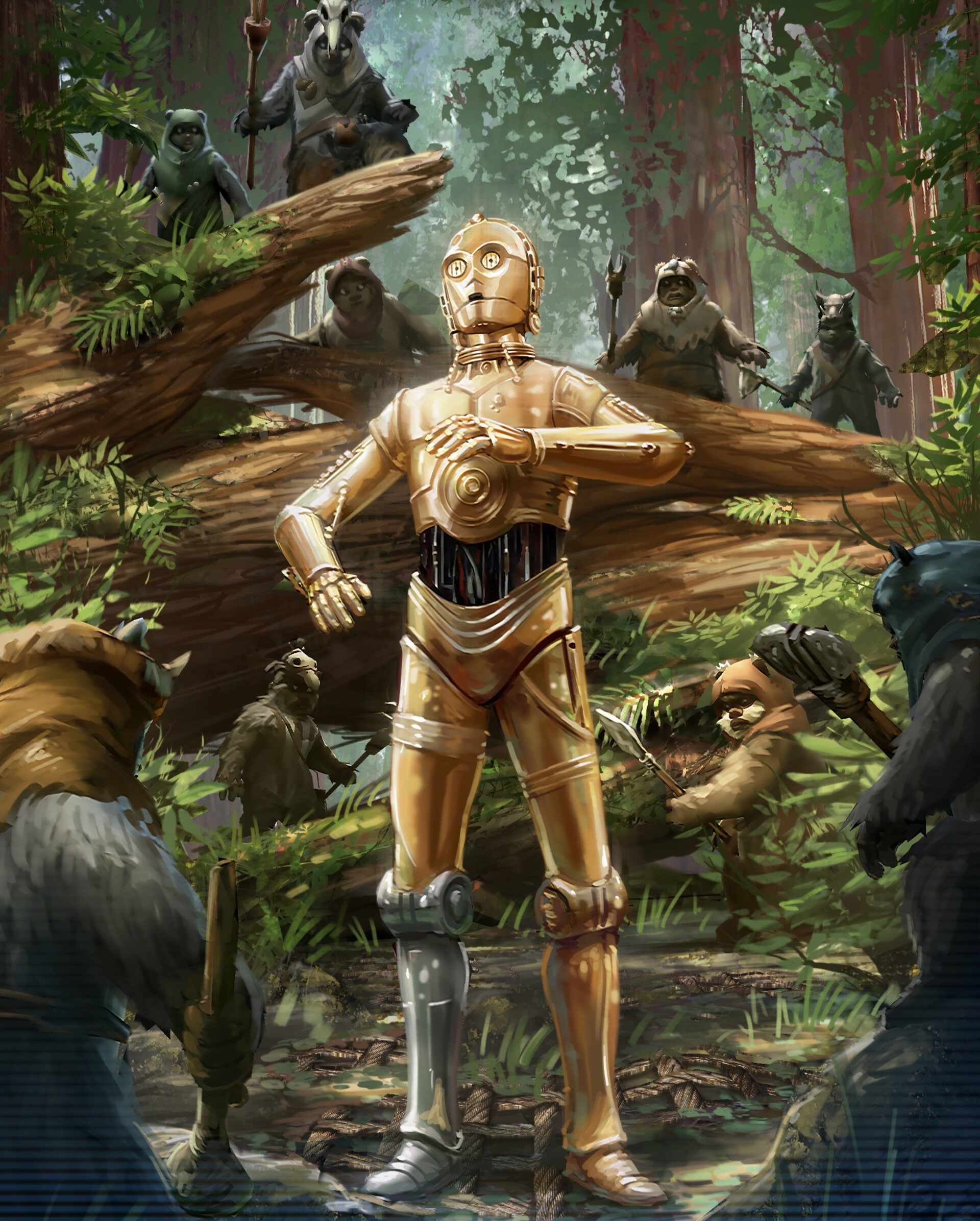 The Ewoks mistook C-3PO for the Golden One.