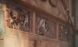 バラボの活躍を描いた壁画