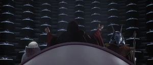 Palpatine főkancellár kikiáltja az Új Rendet.