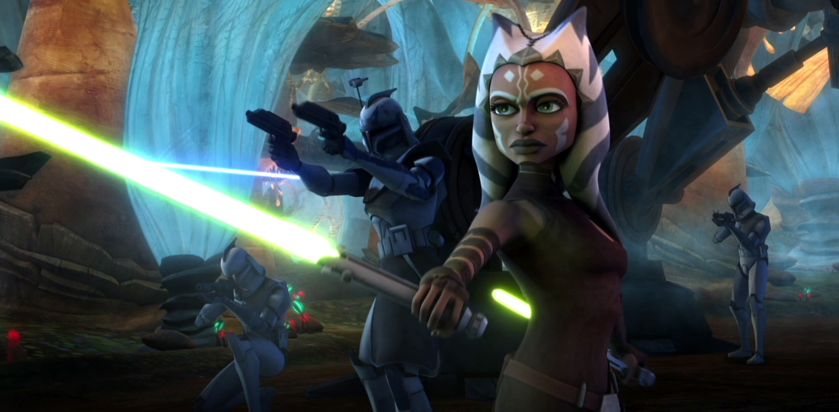 During the Battle of Felucia, Ahsoka Tano leads the Republic's charge into Separatist-held territory.