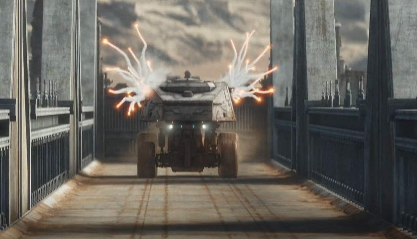 An A9 turbo tank firing its missiles in Erebus