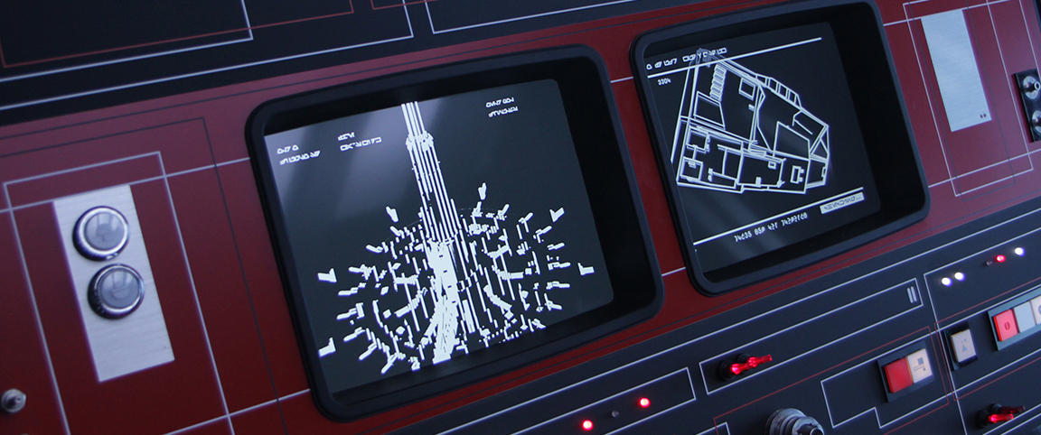 Citadel Tower schematics on a terminal screen.