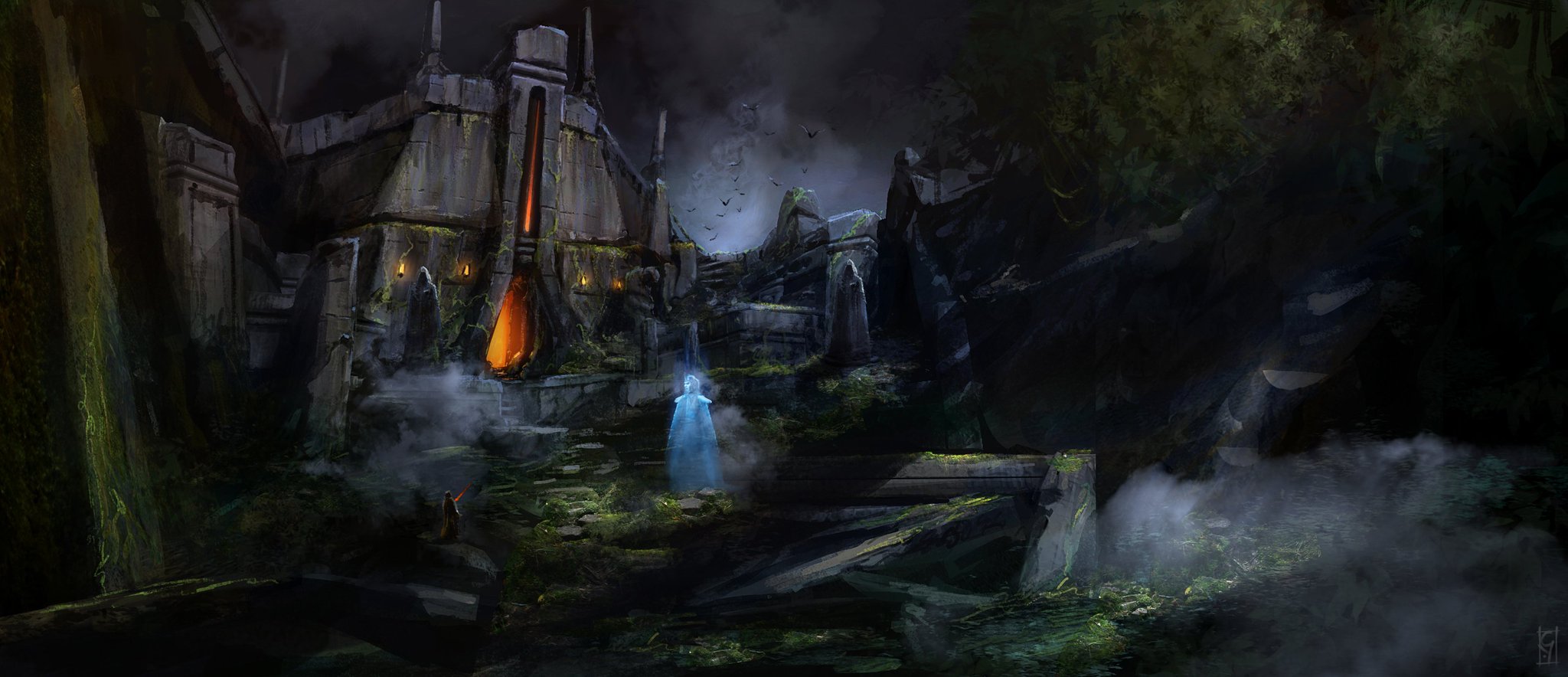 Concept art of the Dark Temple