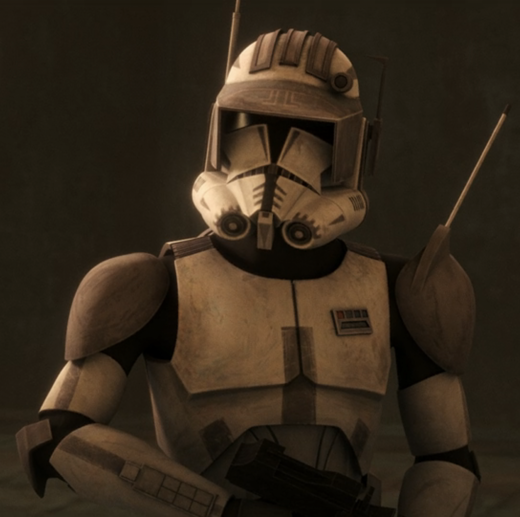 Commander Cody, who had his armor repainted to conform to the Imperial code of uniformity.