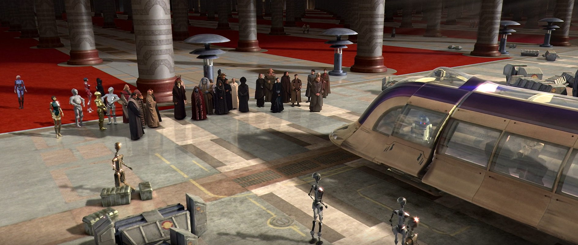 Malé-Dee among the senators awaiting Palpatine's return