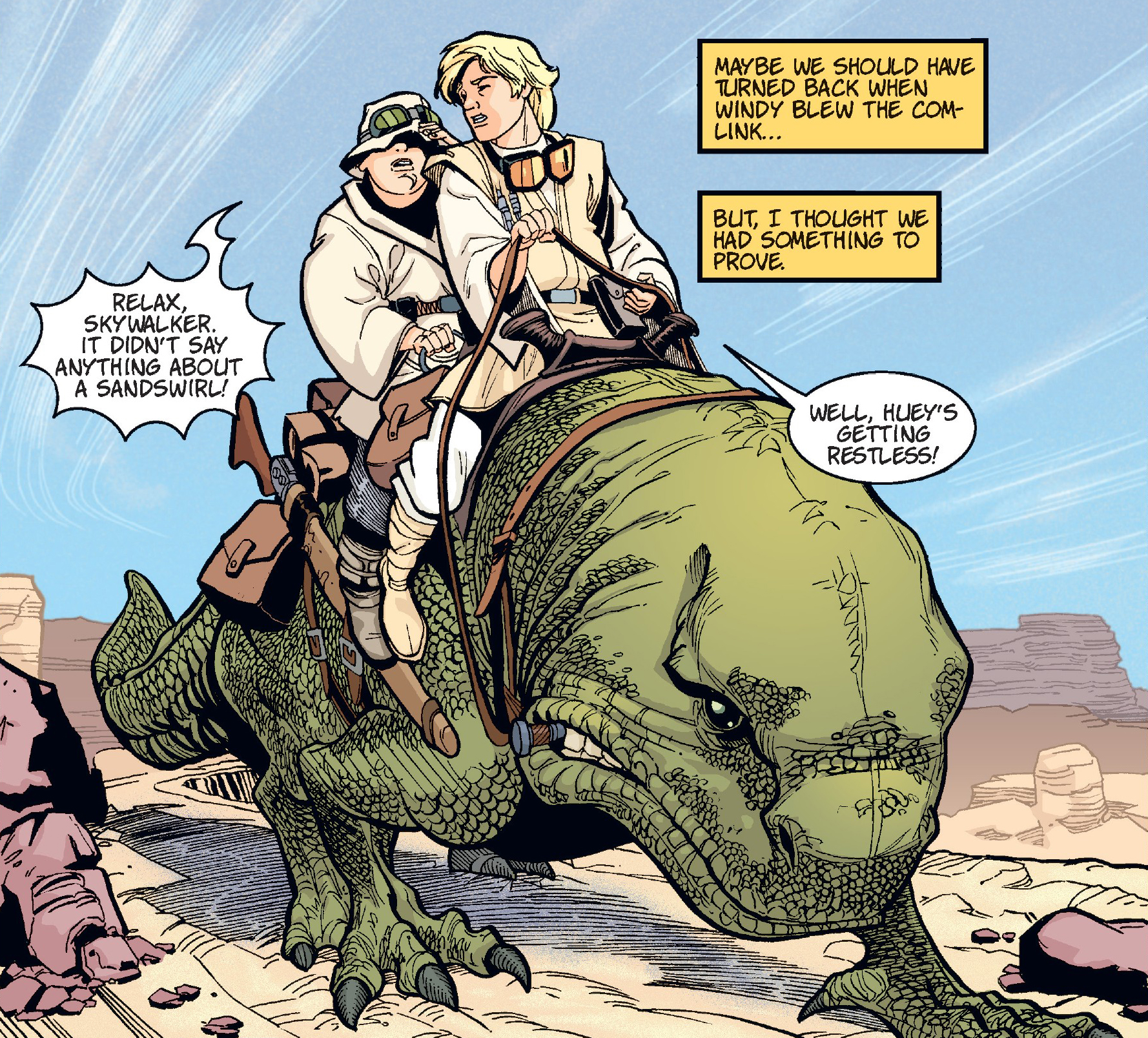 Luke and Windy on a dewback.[2]