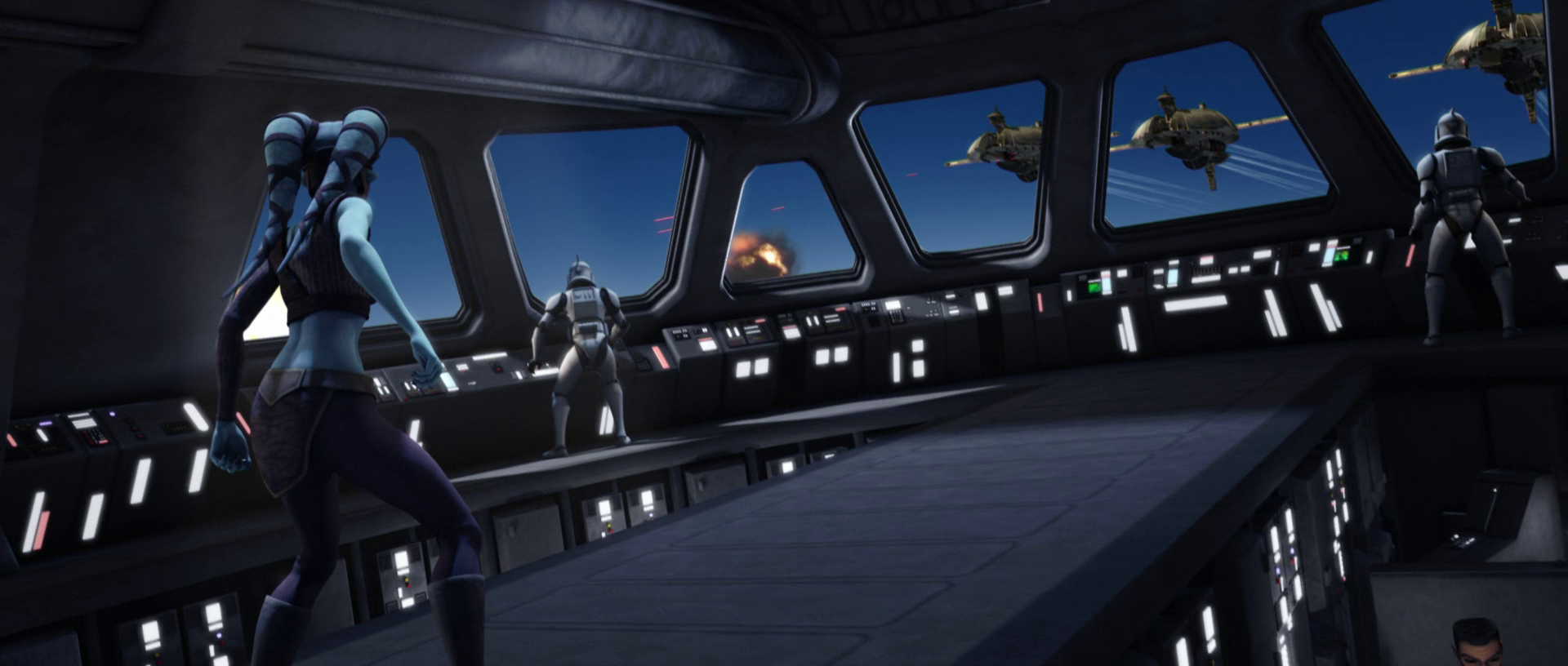 General Aayla Secura on the Liberty's bridge