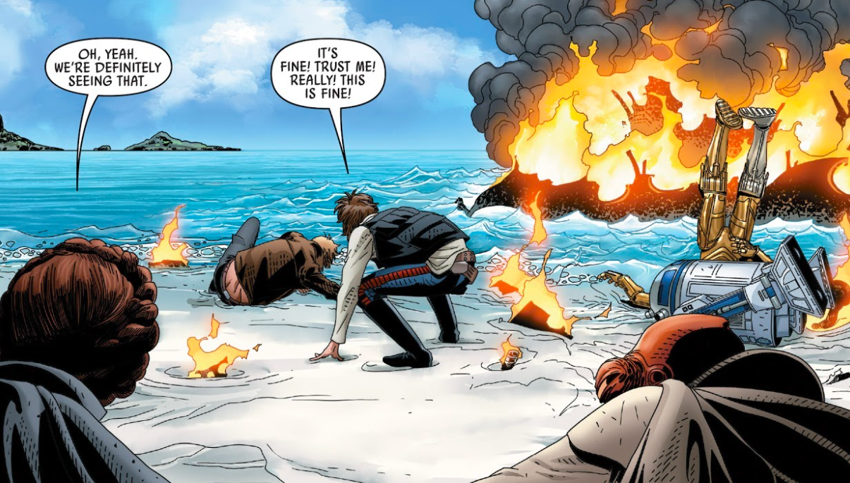 Skywalker and his friends are attacked on Mon Cala.