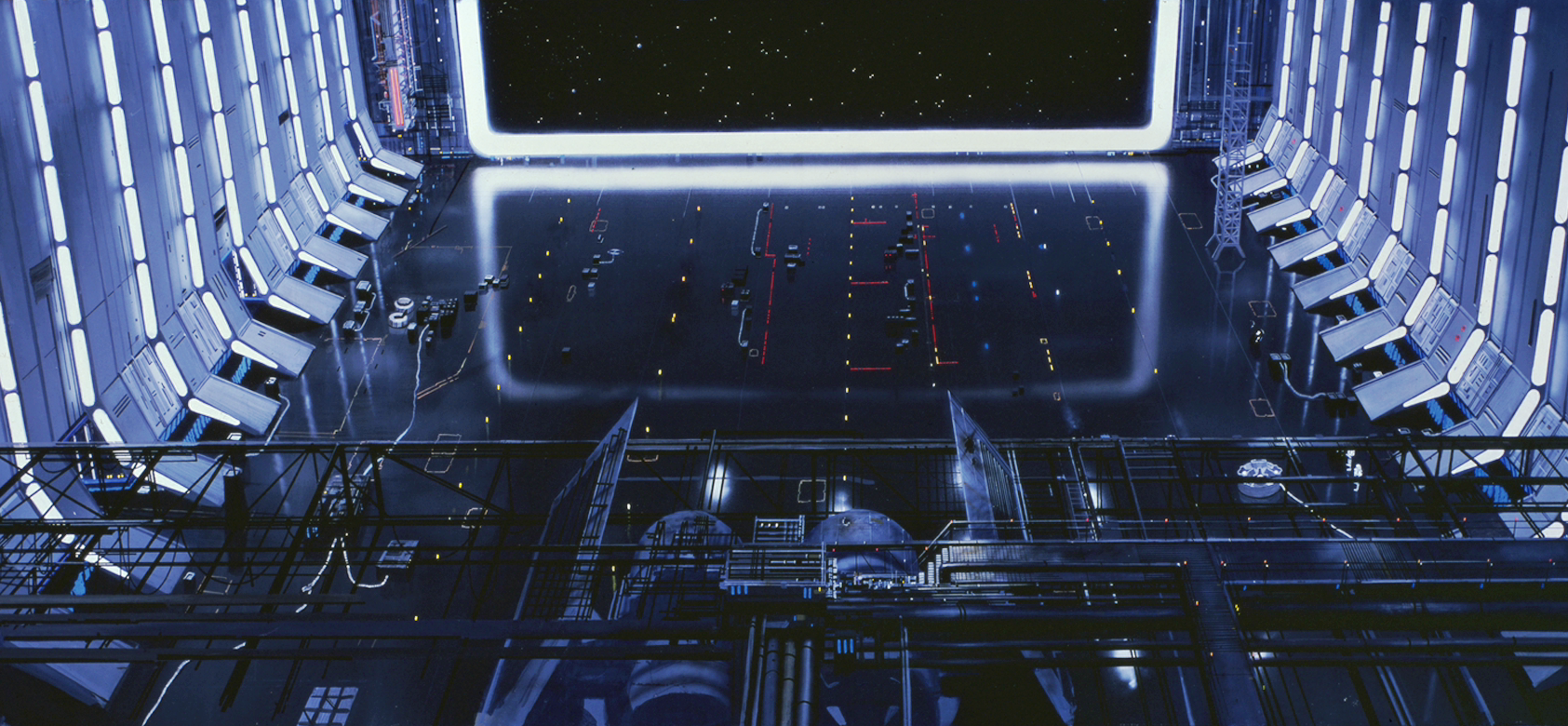 One of the smaller hangars on the Death Star II