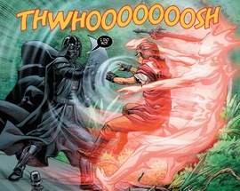 Darth Vader pushes the Spark Eternal out of Aphra with the Force