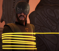 Kanan was only temporarily hampered by Sabine's gadgets