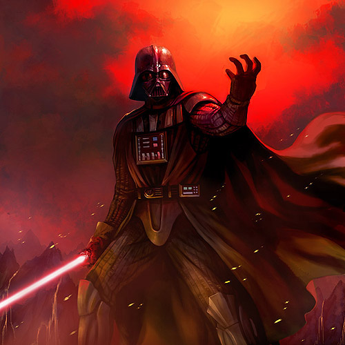 Darth Vader in his armor