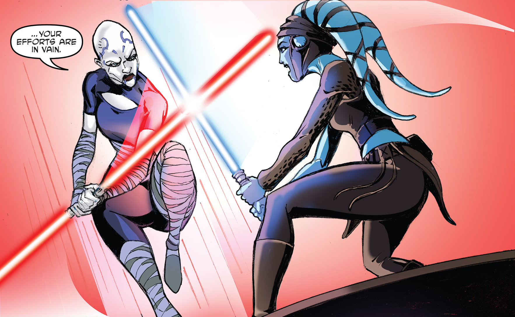 Ventress and Secura duel.