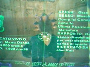 Mawz Dakko visto nello Scanner ID di Jango Fett.