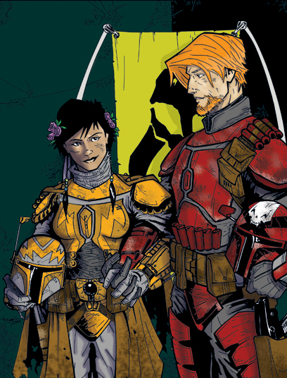 Mandalorians Mirta Gev and Ghes Orade were married on Mandalore during the galactic civil war.