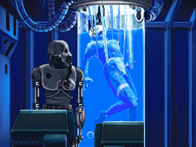 Keyan Farlander in a bacta tank in a non-canon cutscene