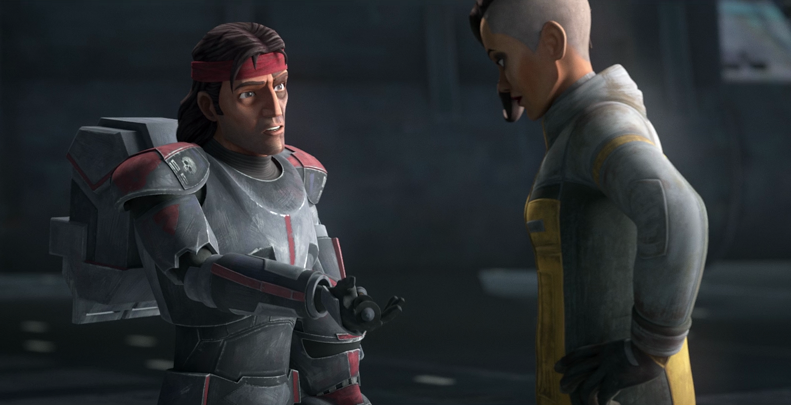 Rafa earned the respect of Hunter, who gave her a data rod containing the tactical droid's information.