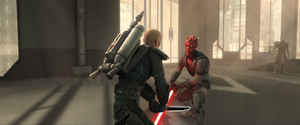 Pre Vizsla and Darth Maul fight for leadership