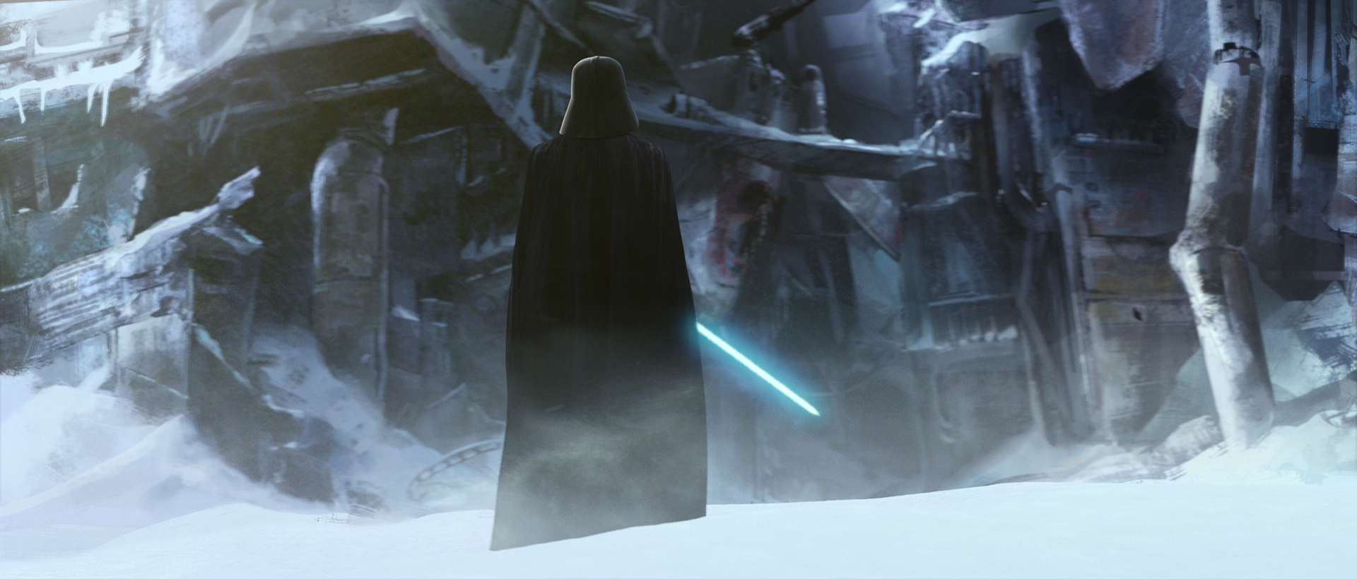 Darth Vader found Ahsoka's lightsaber at the crash site.