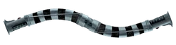 Asajj Ventress' hilts joined into a curved saberstaff.