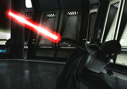 Compressed Red Lightsaber Sith Warrior Starkiller