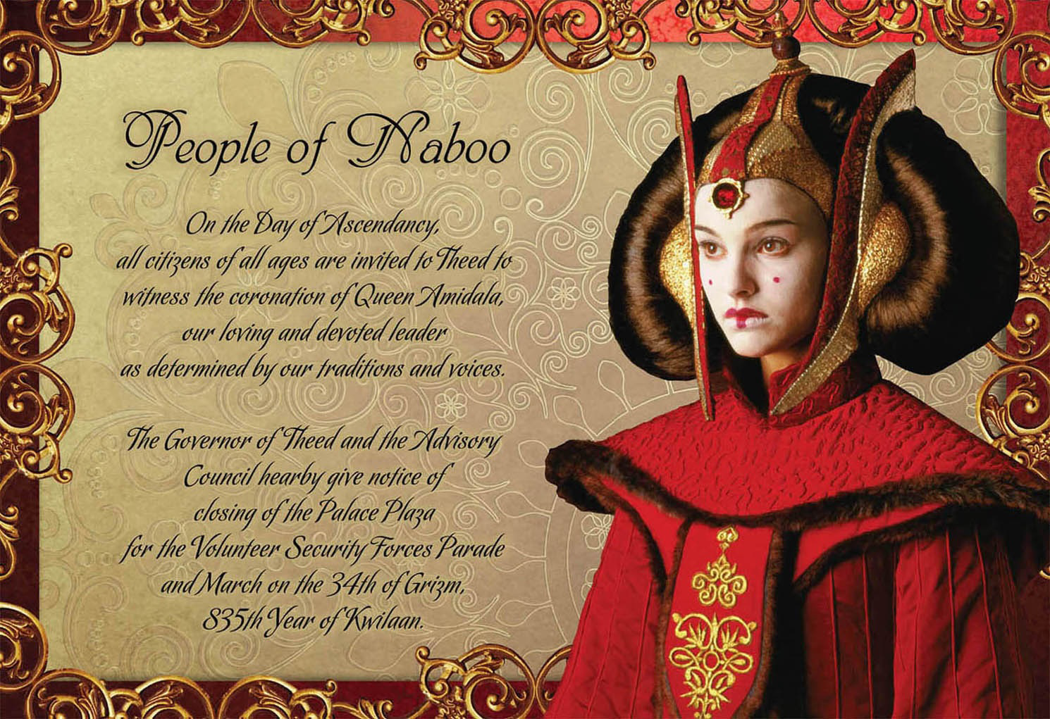 Palo Jemabie created a poster for Amidala's coronation.