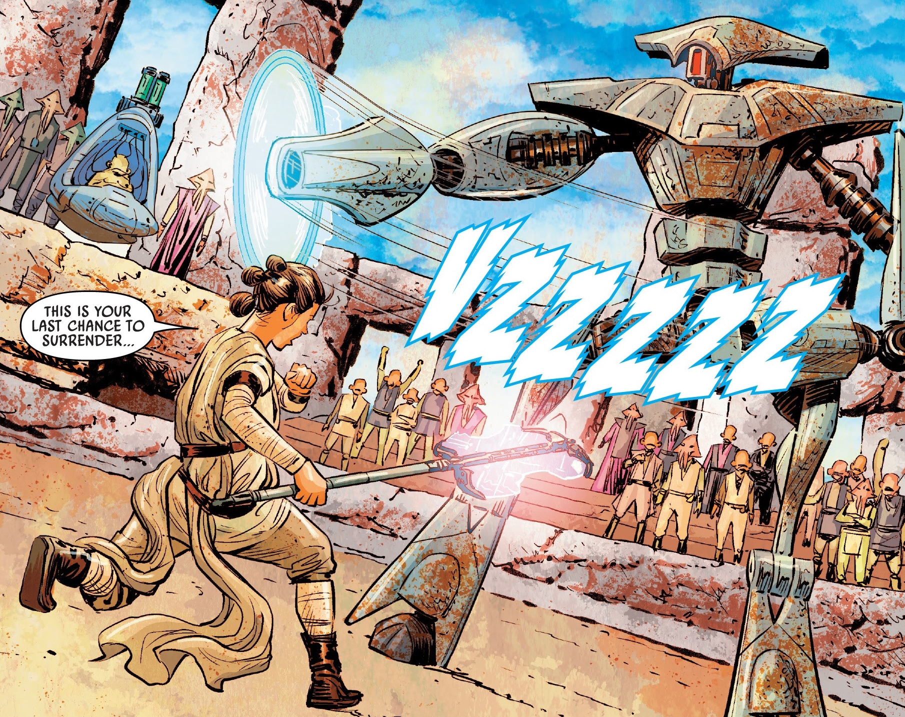 Rey fought Arkay-Nine in the Ancient Rite of Passage