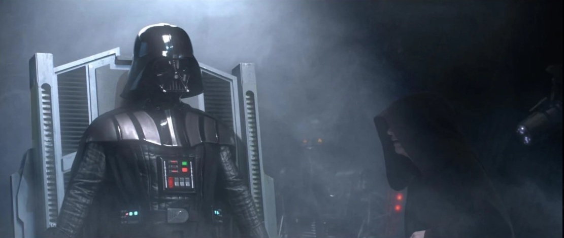 Returning to Coruscant, Sidious had Vader rebuilt with cybernetic and life support technology.