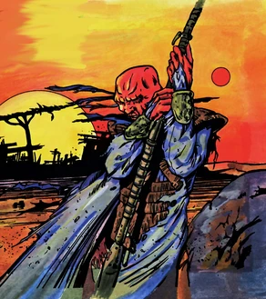 Uno Weequay vaga per il deserto di Tatooine.