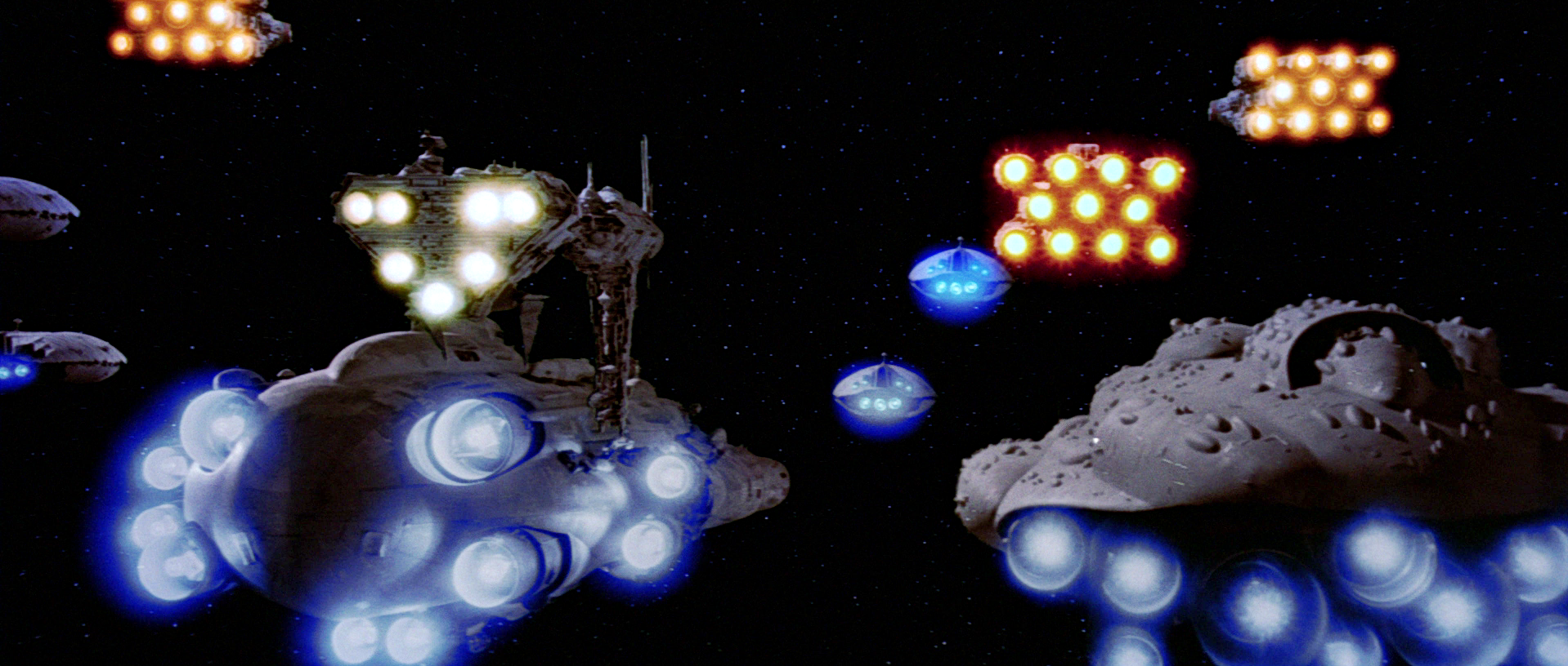 The Rebel fleet massing near Sullust.